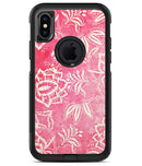 Red and White Floral Damask Pattern - iPhone X OtterBox Case & Skin Kits