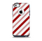 Red and White Slanted Vector Stripes Skin for the iPhone 5c OtterBox Commuter Case