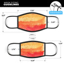 Red v3 Absorbed Watercolor Texture - Made in USA Mouth Cover Unisex Anti-Dust Cotton Blend Reusable & Washable Face Mask with Adjustable Sizing for Adult or Child