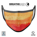 Red v3 Absorbed Watercolor Texture - Made in USA Mouth Cover Unisex Anti-Dust Cotton Blend Reusable & Washable Face Mask with Adjustable Sizing for Adult or Child