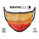 Red v3 Absorbed Watercolor Texture - Made in USA Mouth Cover Unisex Anti-Dust Cotton Blend Reusable & Washable Face Mask with Adjustable Sizing for Adult or Child