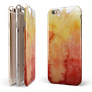 Redish Blotted WaterColor Texture iPhone 6/6s or 6/6s Plus 2-Piece Hybrid INK-Fuzed Case
