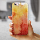 Redish Blotted WaterColor Texture iPhone 6/6s or 6/6s Plus 2-Piece Hybrid INK-Fuzed Case