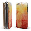 Redish Blotted WaterColor Texture iPhone 6/6s or 6/6s Plus 2-Piece Hybrid INK-Fuzed Case