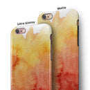 Redish Blotted WaterColor Texture iPhone 6/6s or 6/6s Plus 2-Piece Hybrid INK-Fuzed Case