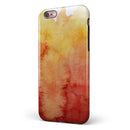 Redish Blotted WaterColor Texture iPhone 6/6s or 6/6s Plus 2-Piece Hybrid INK-Fuzed Case