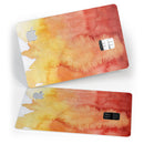 Redish Blotted WaterColor Texture - Premium Protective Decal Skin-Kit for the Apple Credit Card