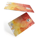Redish Blotted WaterColor Texture - Premium Protective Decal Skin-Kit for the Apple Credit Card
