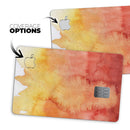 Redish Blotted WaterColor Texture - Premium Protective Decal Skin-Kit for the Apple Credit Card