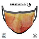 Redish Blotted WaterColor Texture - Made in USA Mouth Cover Unisex Anti-Dust Cotton Blend Reusable & Washable Face Mask with Adjustable Sizing for Adult or Child