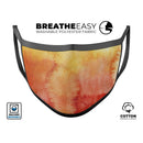 Redish Blotted WaterColor Texture - Made in USA Mouth Cover Unisex Anti-Dust Cotton Blend Reusable & Washable Face Mask with Adjustable Sizing for Adult or Child