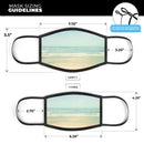 Relaxed Beach - Made in USA Mouth Cover Unisex Anti-Dust Cotton Blend Reusable & Washable Face Mask with Adjustable Sizing for Adult or Child