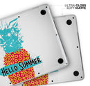 Retro Hello Summer Pineapple v2 - Skin Decal Wrap Kit Compatible with the Apple MacBook Pro, Pro with Touch Bar or Air (11", 12", 13", 15" & 16" - All Versions Available)