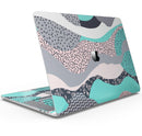 Retro Summer Mint and Coral - Skin Decal Wrap Kit Compatible with the Apple MacBook Pro, Pro with Touch Bar or Air (11", 12", 13", 15" & 16" - All Versions Available)