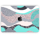 Retro Summer Mint and Coral - Skin Decal Wrap Kit Compatible with the Apple MacBook Pro, Pro with Touch Bar or Air (11", 12", 13", 15" & 16" - All Versions Available)