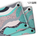 Retro Summer Mint and Coral - Skin Decal Wrap Kit Compatible with the Apple MacBook Pro, Pro with Touch Bar or Air (11", 12", 13", 15" & 16" - All Versions Available)