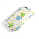 Retro Blue Pineapples iPhone 6/6s or 6/6s Plus 2-Piece Hybrid INK-Fuzed Case