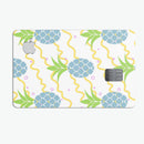 Retro Blue Pineapples - Premium Protective Decal Skin-Kit for the Apple Credit Card