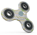 Retro Blue Pineapples Full-Body Fidget Spinner Skin-Kit