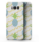 Retro Blue Pineapples - Samsung Galaxy S8 Full-Body Skin Kit