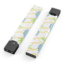 Retro Blue Pineapples - Premium Decal Protective Skin-Wrap Sticker compatible with the Juul Labs vaping device