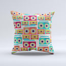 Retro Boombox Pattern ink-Fuzed Decorative Throw Pillow