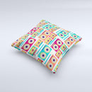 Retro Boombox Pattern ink-Fuzed Decorative Throw Pillow