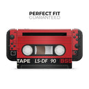 Retro Cassette Tape V1 // Skin Decal Wrap Kit for Nintendo Switch Console & Dock, Joy-Cons, Pro Controller, Lite, 3DS XL, 2DS XL, DSi, or Wii - Vinyl Skin Wrap for Nintendo Switch 2, OLED, Lite, Pro Controller, Wii & Classic Handhelds