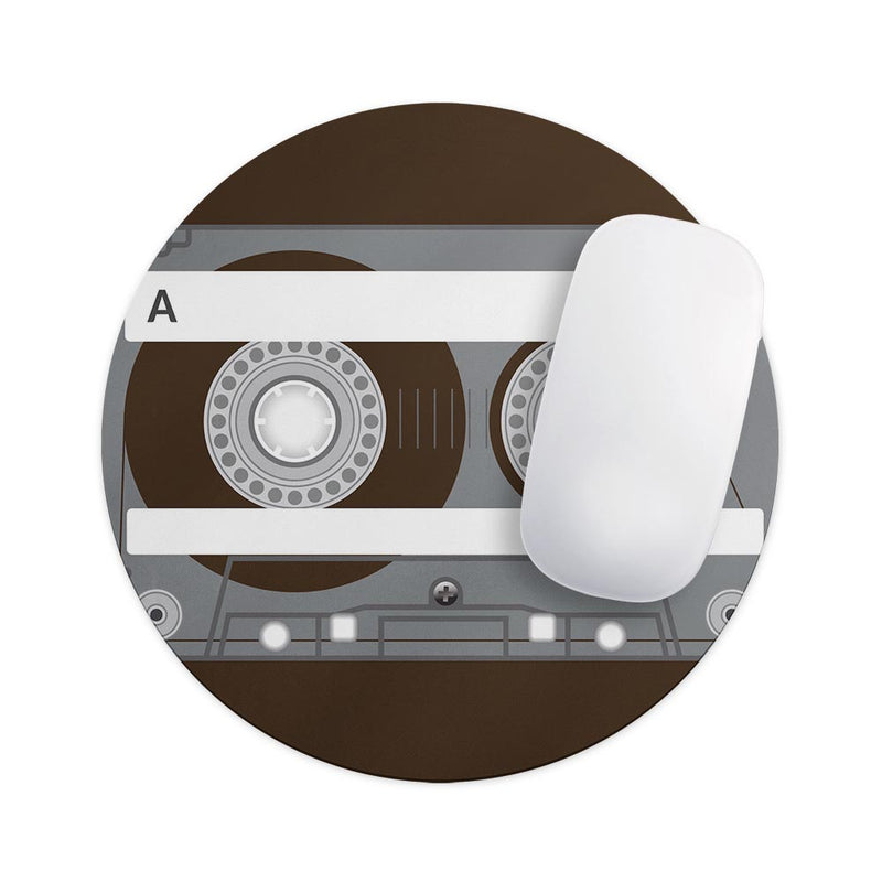 Retro Cassette Tape V4// WaterProof Rubber Foam Backed Anti-Slip Mouse Pad for Home Work Office or Gaming Computer Desk