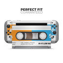 Retro Cassette Tape V7 // Skin Decal Wrap Kit for Nintendo Switch Console & Dock, Joy-Cons, Pro Controller, Lite, 3DS XL, 2DS XL, DSi, or Wii - Vinyl Skin Wrap for Nintendo Switch 2, OLED, Lite, Pro Controller, Wii & Classic Handhelds