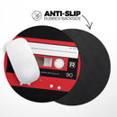 Retro Cassette Tape V9// WaterProof Rubber Foam Backed Anti-Slip Mouse Pad for Home Work Office or Gaming Computer Desk
