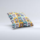 Retro Cats with Accessories ink-Fuzed Decorative Throw Pillow