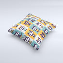 Retro Cats with Accessories ink-Fuzed Decorative Throw Pillow