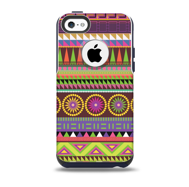 Retro Colored Modern Aztec Pattern V63 Skin for the iPhone 5c OtterBox Commuter Case