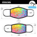 Retro Geometric - Made in USA Mouth Cover Unisex Anti-Dust Cotton Blend Reusable & Washable Face Mask with Adjustable Sizing for Adult or Child