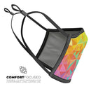 Retro Geometric - Made in USA Mouth Cover Unisex Anti-Dust Cotton Blend Reusable & Washable Face Mask with Adjustable Sizing for Adult or Child