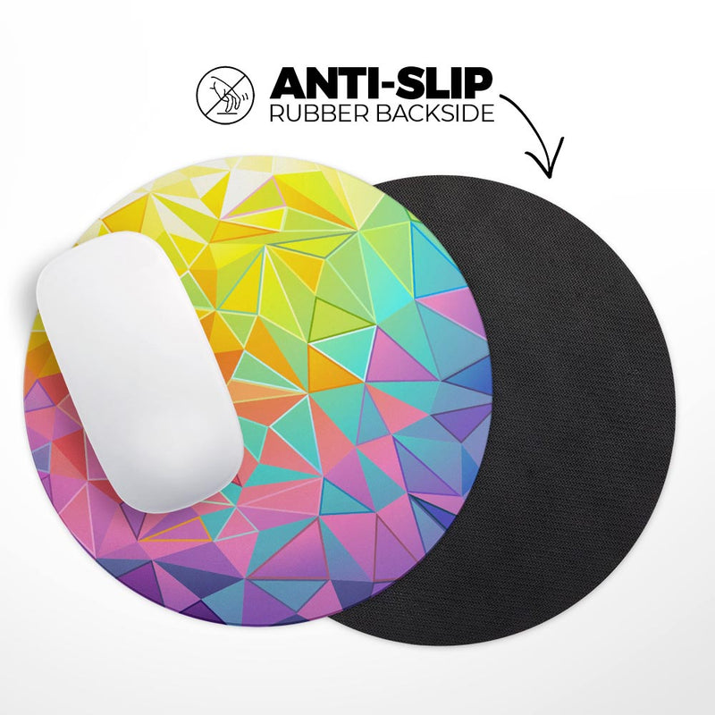 Retro Geometric// WaterProof Rubber Foam Backed Anti-Slip Mouse Pad for Home Work Office or Gaming Computer Desk