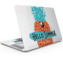 Retro Hello Summer Pineapple v2 - Skin Decal Wrap Kit Compatible with the Apple MacBook Pro, Pro with Touch Bar or Air (11", 12", 13", 15" & 16" - All Versions Available)