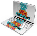 Retro Hello Summer Pineapple v2 - Skin Decal Wrap Kit Compatible with the Apple MacBook Pro, Pro with Touch Bar or Air (11", 12", 13", 15" & 16" - All Versions Available)