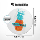 Retro Hello Summer Pineapple v2// WaterProof Rubber Foam Backed Anti-Slip Mouse Pad for Home Work Office or Gaming Computer Desk