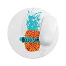 Retro Hello Summer Pineapple v2// WaterProof Rubber Foam Backed Anti-Slip Mouse Pad for Home Work Office or Gaming Computer Desk