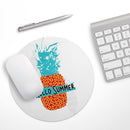 Retro Hello Summer Pineapple v2// WaterProof Rubber Foam Backed Anti-Slip Mouse Pad for Home Work Office or Gaming Computer Desk