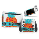 Retro Hello Summer Pineapple v2 // Skin Decal Wrap Kit for Nintendo Switch Console & Dock, Joy-Cons, Pro Controller, Lite, 3DS XL, 2DS XL, DSi, or Wii - Vinyl Skin Wrap for Nintendo Switch 2, OLED, Lite, Pro Controller, Wii & Classic Handhelds