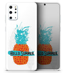 Retro Hello Summer Pineapple v2 - Premium Vinyl Skin Decal for Samsung Galaxy S25 Ultra, S24, S23, S22 & All Galaxy S Models