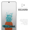 Retro Hello Summer Pineapple v2 - Premium Vinyl Skin Decal for Samsung Galaxy S25 Ultra, S24, S23, S22 & All Galaxy S Models