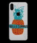 Retro Hello Summer Pineapple v2 - iPhone XS MAX, XS/X, 8/8+, 7/7+, 5/5S/SE Skin-Kit (All iPhones Available)