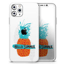 Retro Hello Summer Pineapple v2 - Protective Skin Wrap & Decal – Compatible with iPhone SE to iPhone 17 Pro Max (All Models)