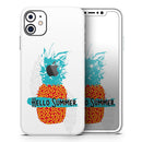Retro Hello Summer Pineapple v2 - Protective Skin Wrap & Decal – Compatible with iPhone SE to iPhone 17 Pro Max (All Models)