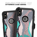 Retro Summer Mint and Coral - Skin Kit for the iPhone OtterBox Cases