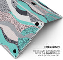Retro Summer Mint and Coral - Skin Decal Wrap Kit Compatible with the Apple MacBook Pro, Pro with Touch Bar or Air (11", 12", 13", 15" & 16" - All Versions Available)